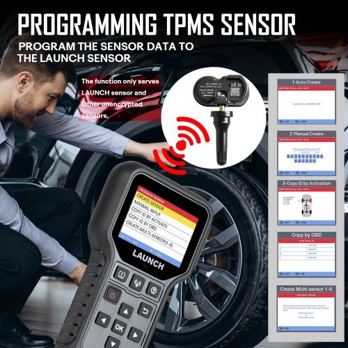 LAUNCH CRT5011E TPMS Sensors TPMS Programmeur