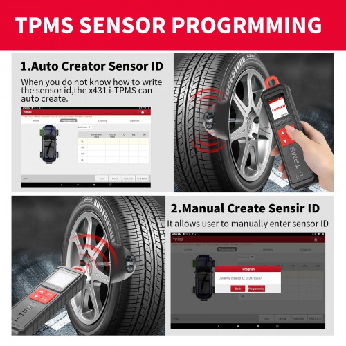 Launch X431 TSGUN i-TPMS Tire Pressure Detector Handheld Terminator X431 TSGUN Sensor Activator Programming Tool