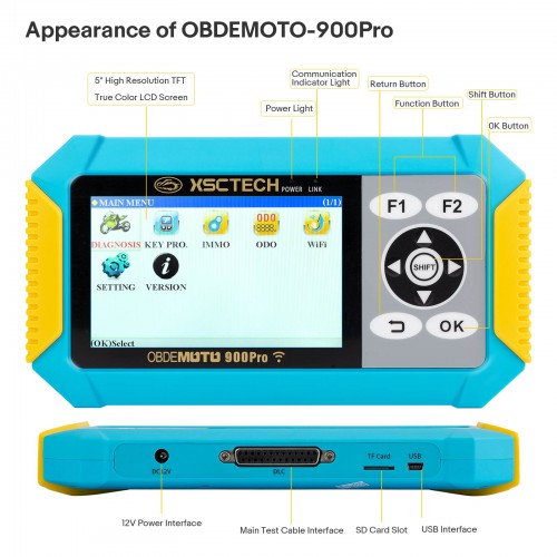 OBDEMOTO 900PRO Clé Programmeur Moto Diagnostic Clé Correspondant ODO Réglage du Kilométrage