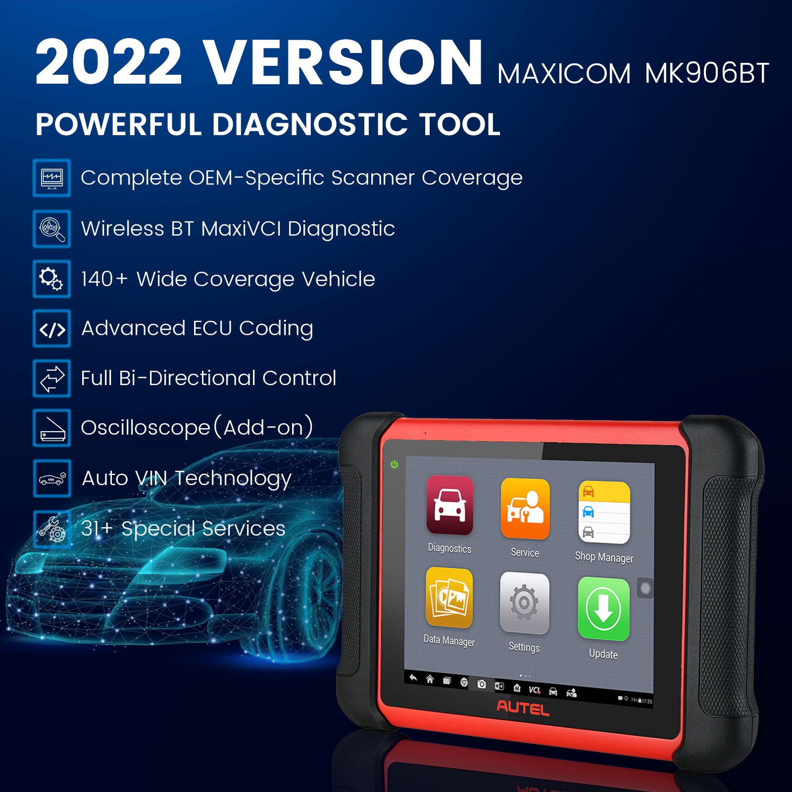 Outil de diagnostic automobile : MaxiSYS MS906 BT de AUTEL FRANCE :  informations et documentations